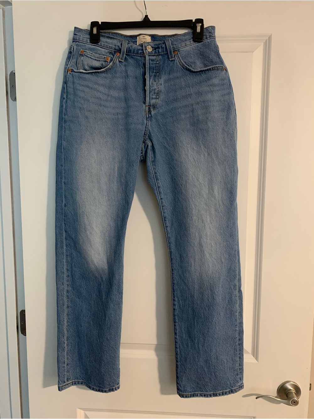 Classic Womens Straight-Leg Jeans - Light Blue